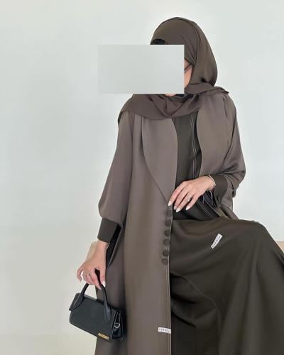 عباية دريس اللون زيتي