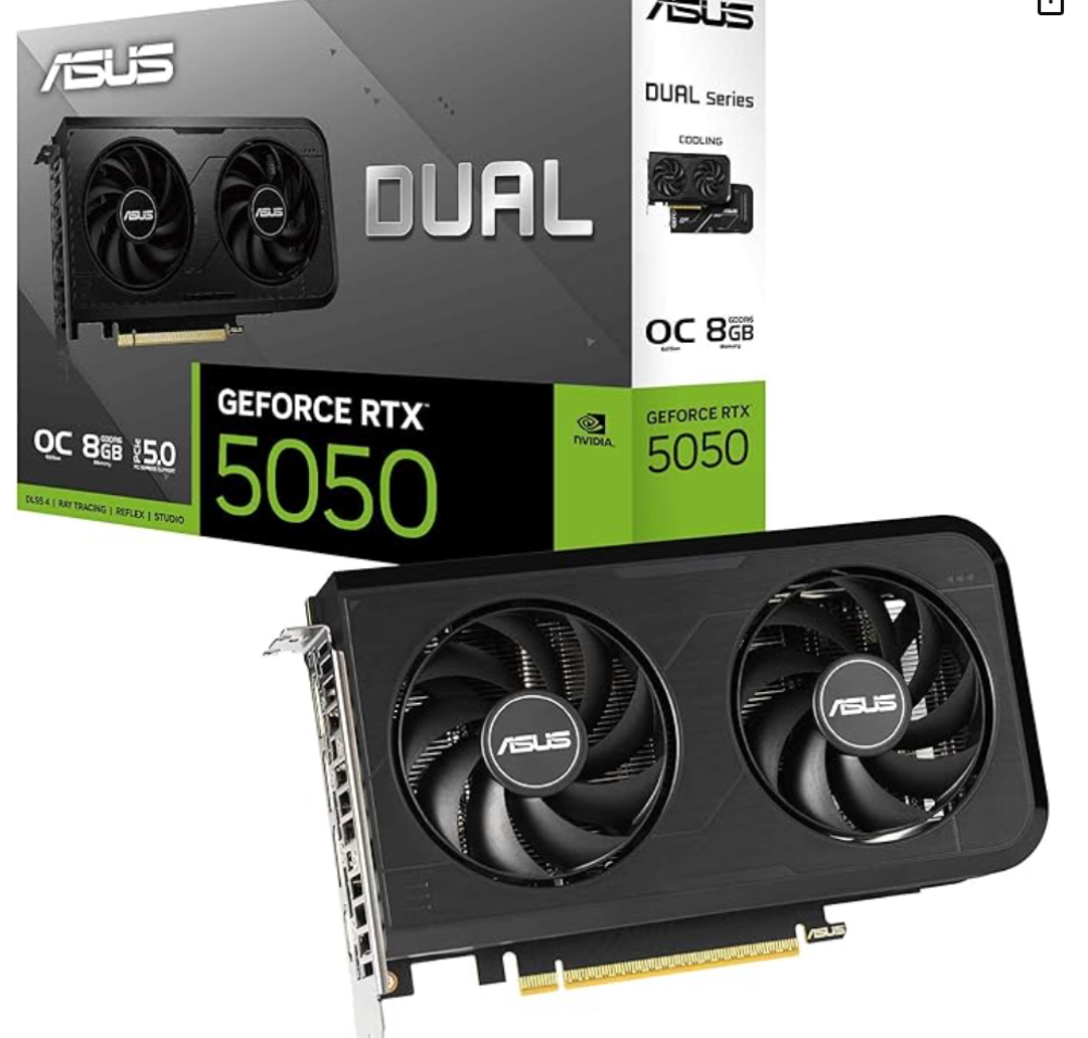 ASUS Dual GeForce RTX 5050 8GB GDDR6 OC Edition