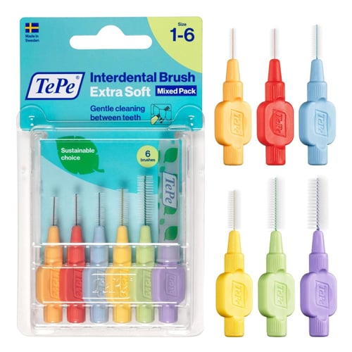 فرش مابين الأسنان فائقة النعومة  IDB EXTRA SOFT MIXED BLISTER