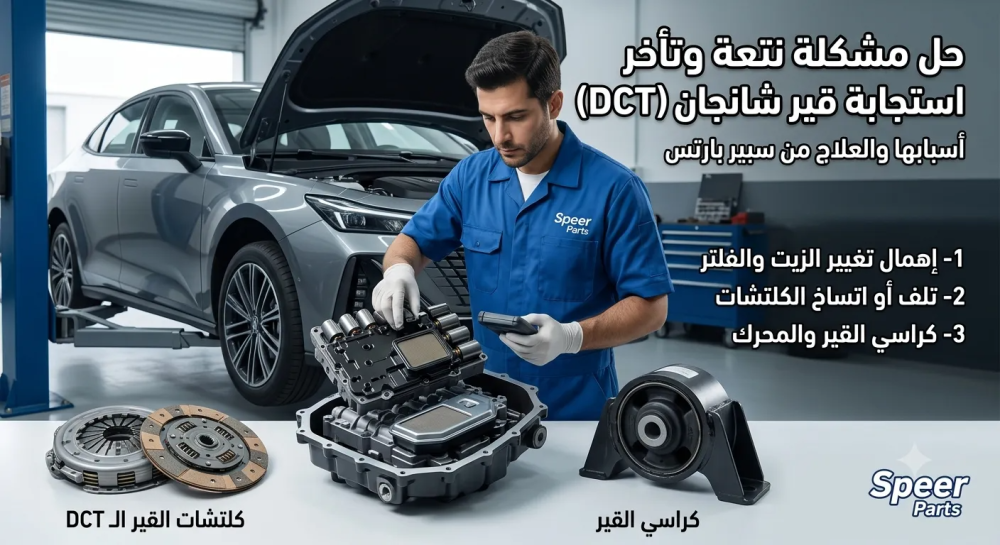 حل مشكلة نتعة وتأخر استجابة قير شانجان (DCT) | أسبابها والعلاج من سبير بارتس