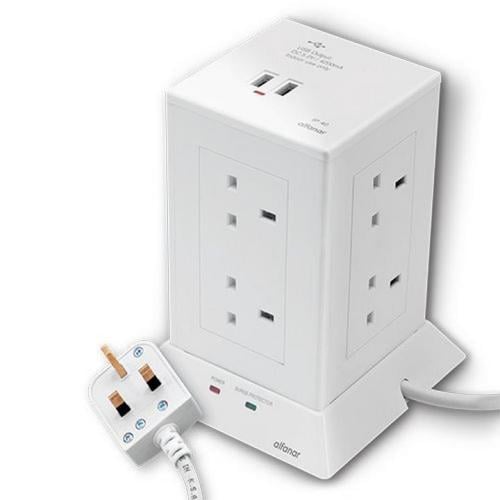 توصيلة كهربائيه الفنار ٨ منافذ 3متر+ منفذين USB