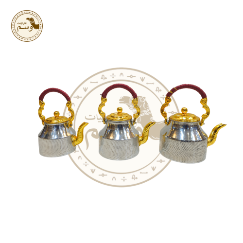 طقم اباريق شاي المنيوم 3 احجام