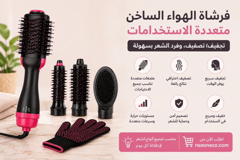 فرشاة الهواء الساخن متعددة الاستخدامات: دليل اختيار أفضل جهاز لتصفيف وتجفيف الشعر