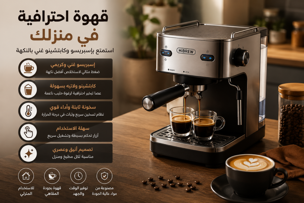 كيفية اختيار ماكينة قهوة منزلية لتحضير الإسبريسو والكابتشينو باحتراف