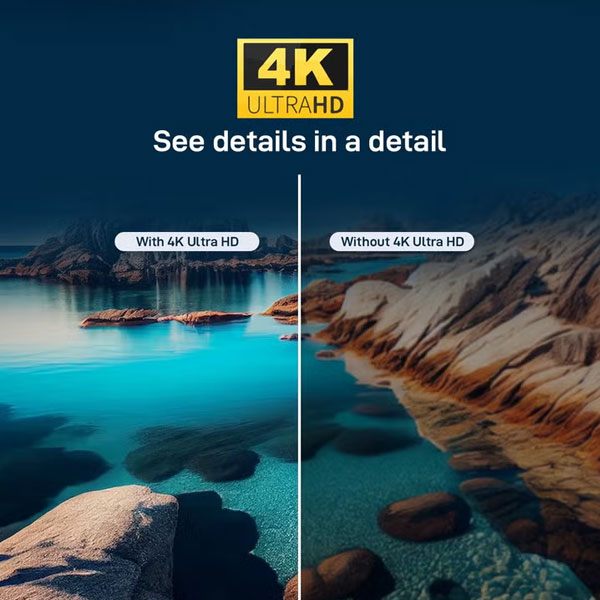 شاشة تلفزيون ارو 65 بوصة سمارت فوركيه ويبوس تدعم جميع البرامج  برسيفر داخلي و ريموت ماجيك