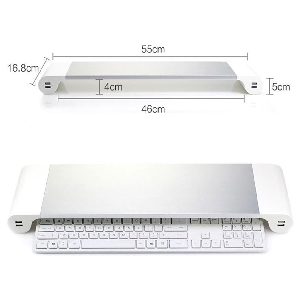حامل لابتوب وكمبيوتر للمكتب مع 4 منافذ بيانات وشحن USB