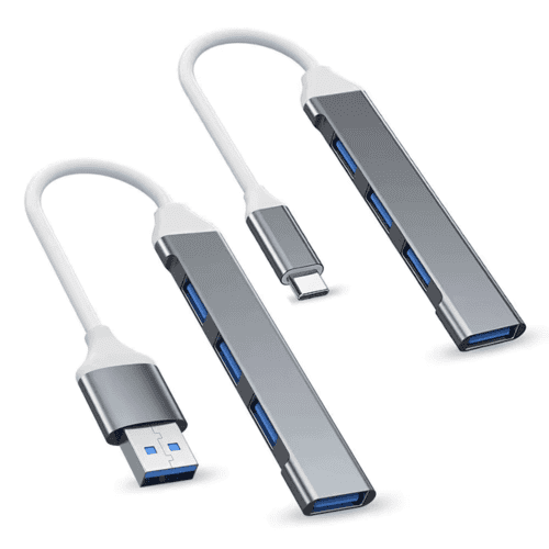 موزع USB عالي السرعة بهيكل معدني ممتاز (قابس USB +...