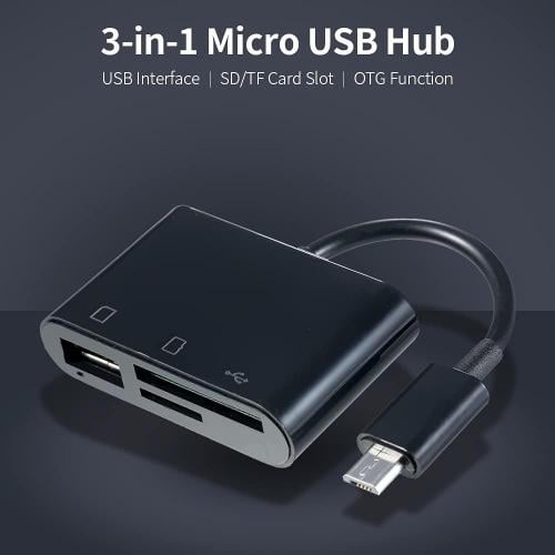 محول 3 فى 1 من MICRO الى ( USB + Memory card )