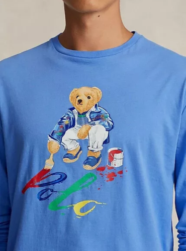 Polo Bear Long Sleeve T-Shirt Blue