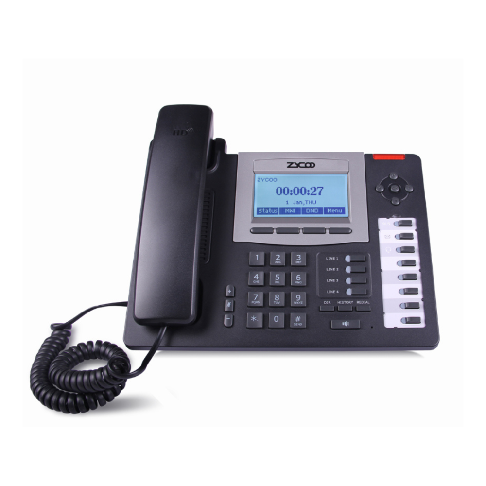 محلي - Zycoo 6 SIP Line POE IP PHONE | HD Voice | Display | 8 Key