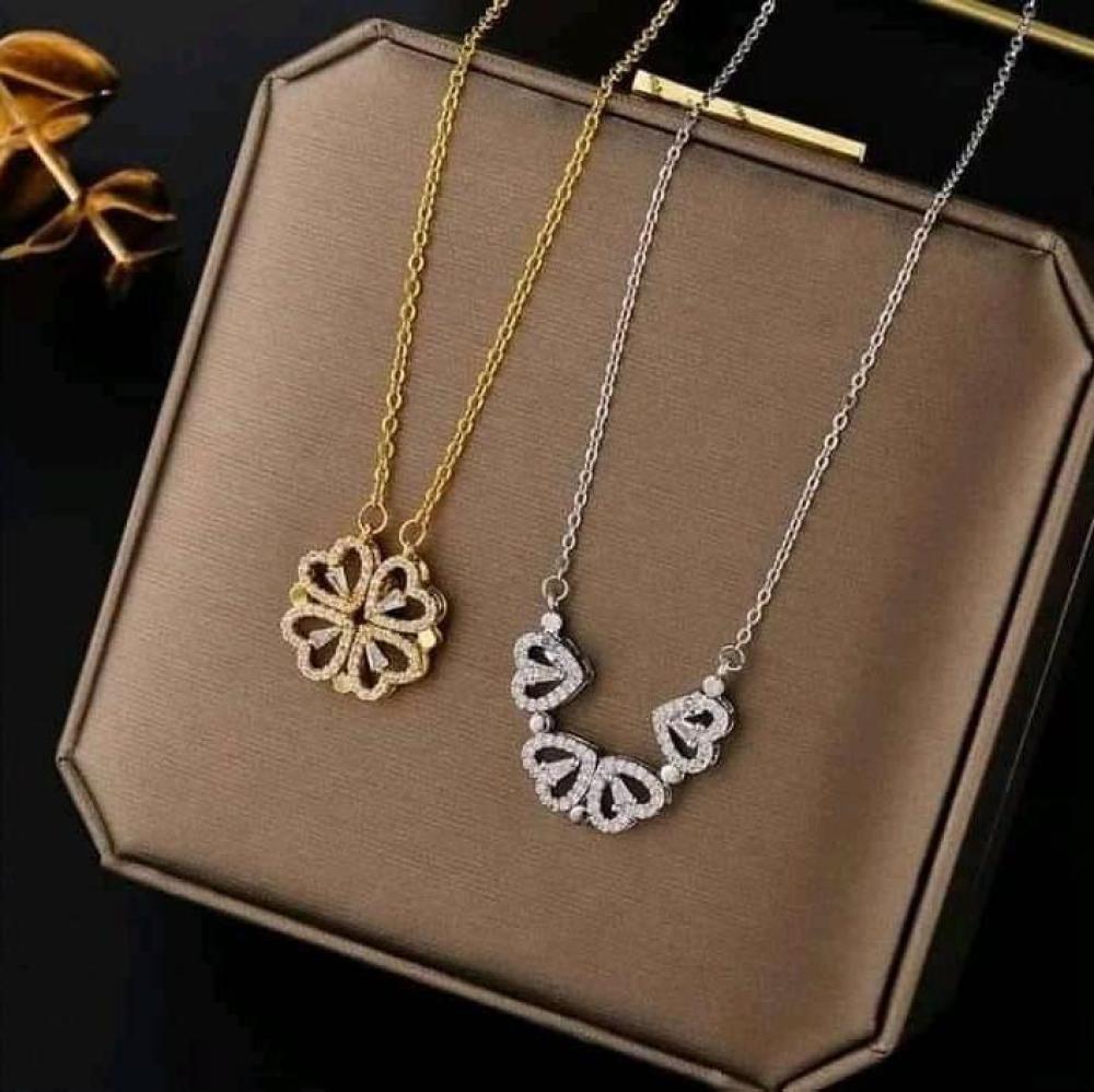 سلسال القلوب الاربعة (ذهبي / فضي )