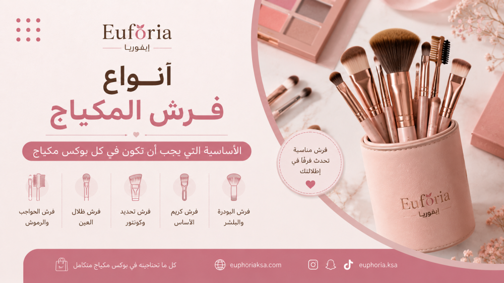 أنواع فرش المكياج الأساسية التي يجب أن تكون في كل بوكس مكياج