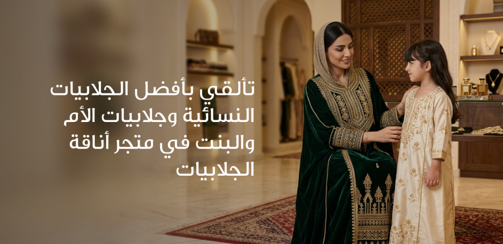 تألقي بأفضل الجلابيات النسائية وجلابيات الأم والبنت في متجر أناقة الجلابيات