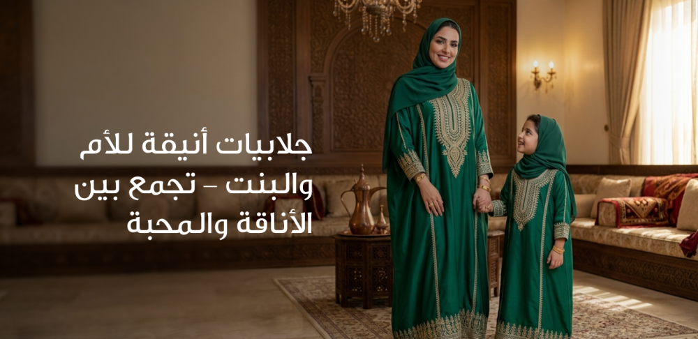 جلابيات أنيقة للأم والبنت - تجمع بين الأناقة والمحبة