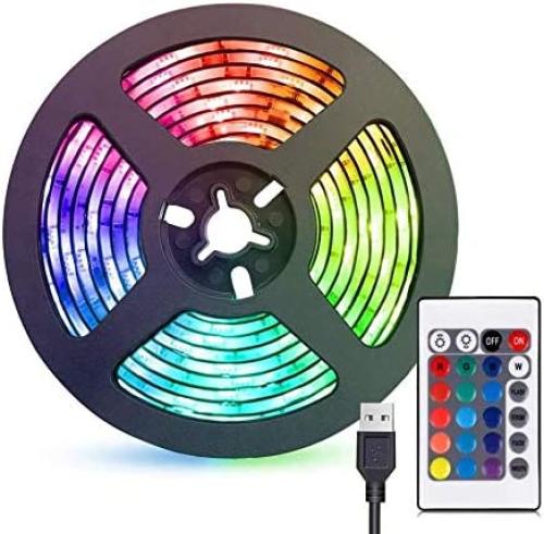 شريط إضاءة ليد - متعدد الألوان مع جهاز تحكم عن بعد