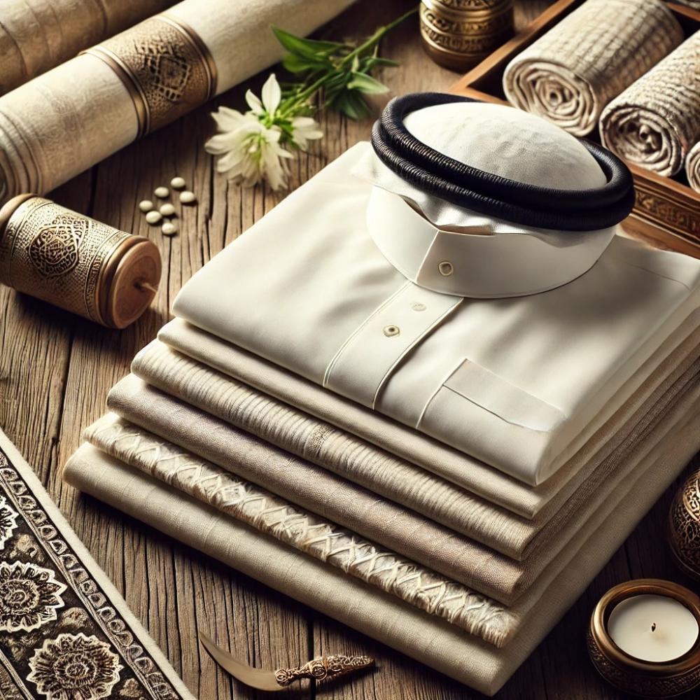 قماش ثوب رجالي فاخر من محك ستور: أناقة وجودة لا تضاهى