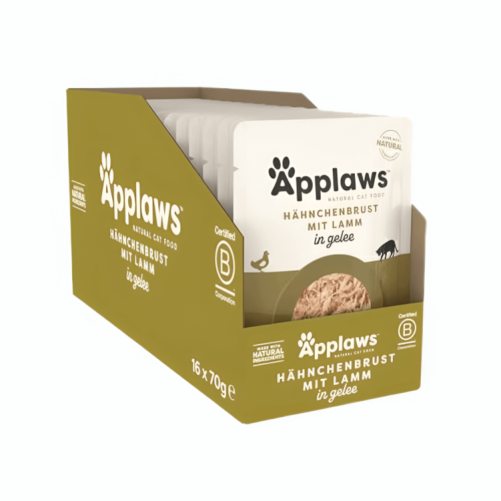 كرتون أبلاوز طعام رطب للقطط دجاج مع لحم الضأن في الجيلي 70جرام