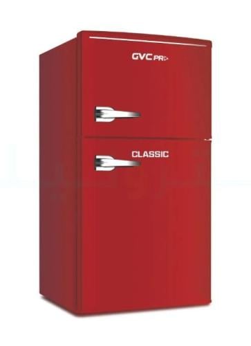 ثلاجة GVC PRO كلاسيك بابين 85 لتر 3 قدم - احمر - G...