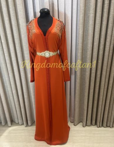 قفطان فخم برتقالي