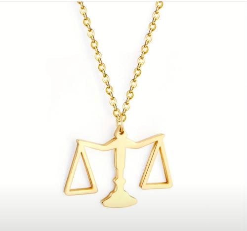 قلادة ميزان مطلي ⚖️
