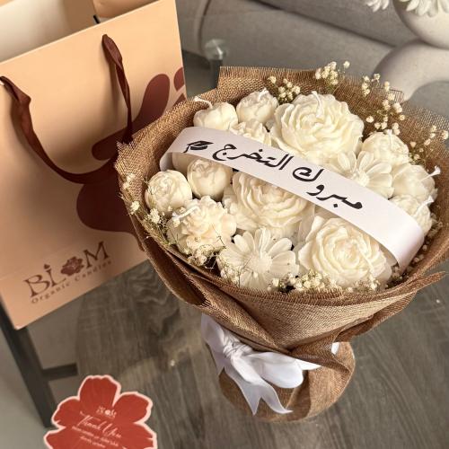 White candles bouquet