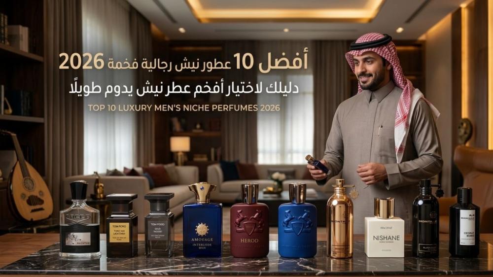 أفضل 10 عطور نيش رجالية فخمة 2026 | دليلك لاختيار أفخم عطر نيش يدوم طويلًا