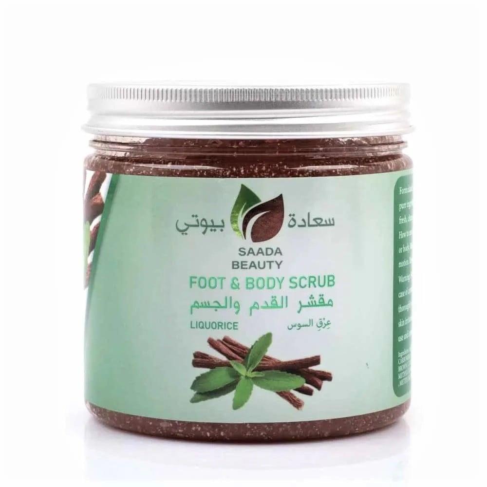 مقشر القدم والجسم بعرق السوس سعادة بيوتي 500 مل