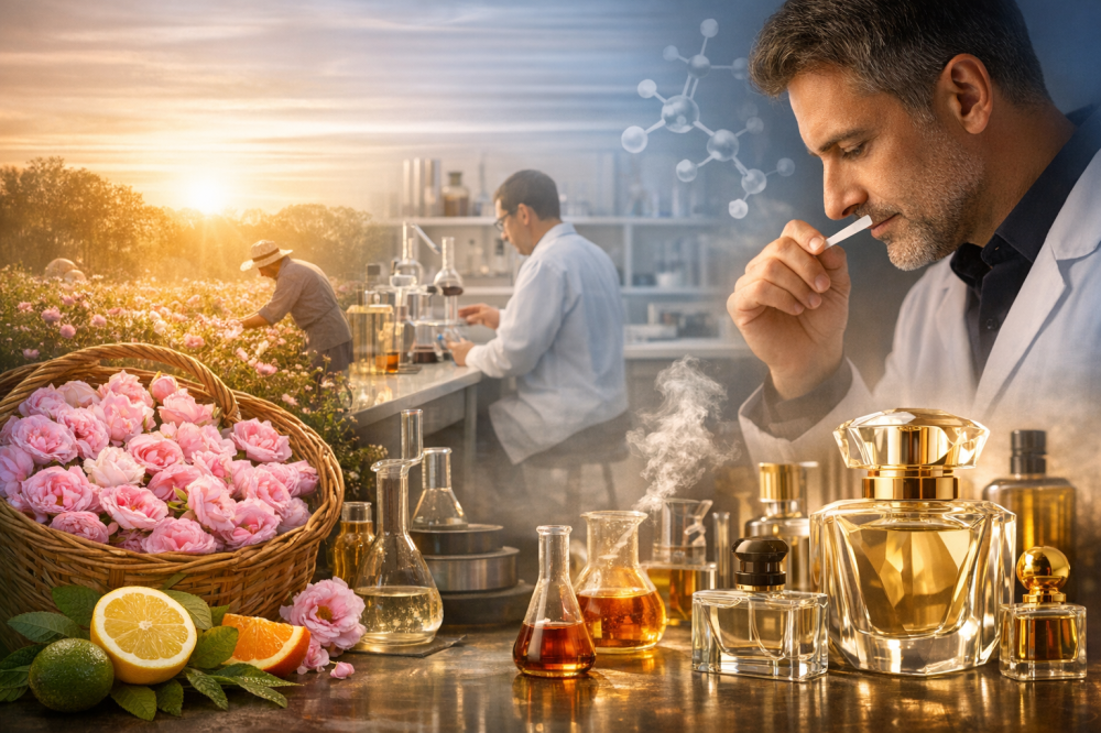 كيف تصنع العطور؟ دليل كامل من الزهرة إلى القارورة