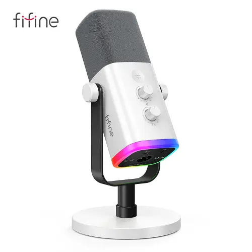 ميكروفون ديناميكي FIFINE XLR/USB مع مقبس سماعة الر...