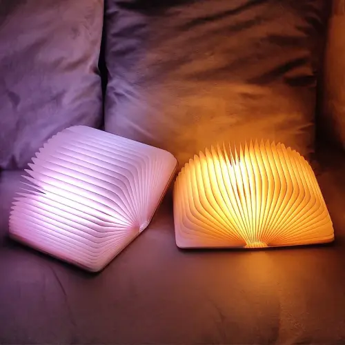 مصباح كتاب LED قابل للطي، كتاب خشبي مبتكر مضيء للأ...