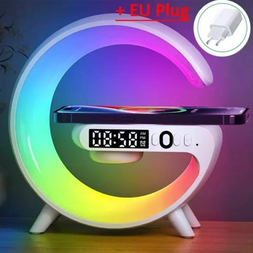متعددة الوظائف شاحن لاسلكي حامل الوسادة RGB ضوء ال...