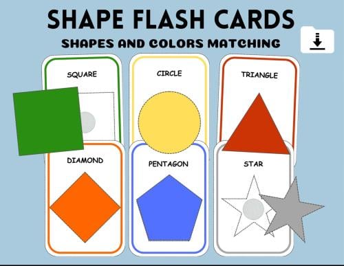 بطاقات مطابقة الاشكال- انجليزي- Shape Matching , S...