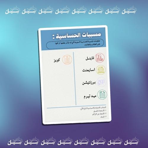 ملصـق مسببات الحساسية