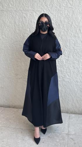 عبايه نص كلوش كريب ملكي كوري تدخليه ارجنزا سهره لو...