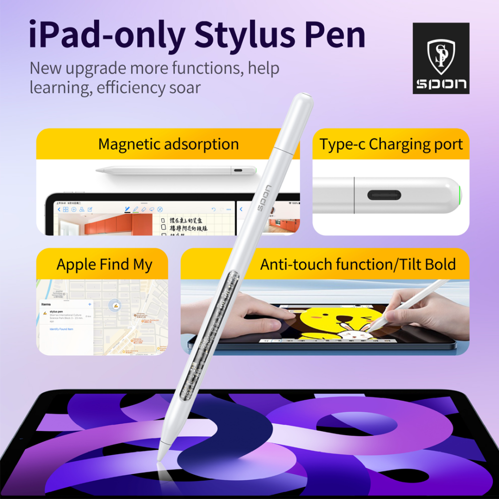 قلم لمس للايباد مع شاشة + خاصية التتبع