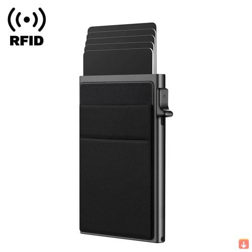محفظة الكترونية حامل بطاقة الائتمان Rfid الرجال رق...