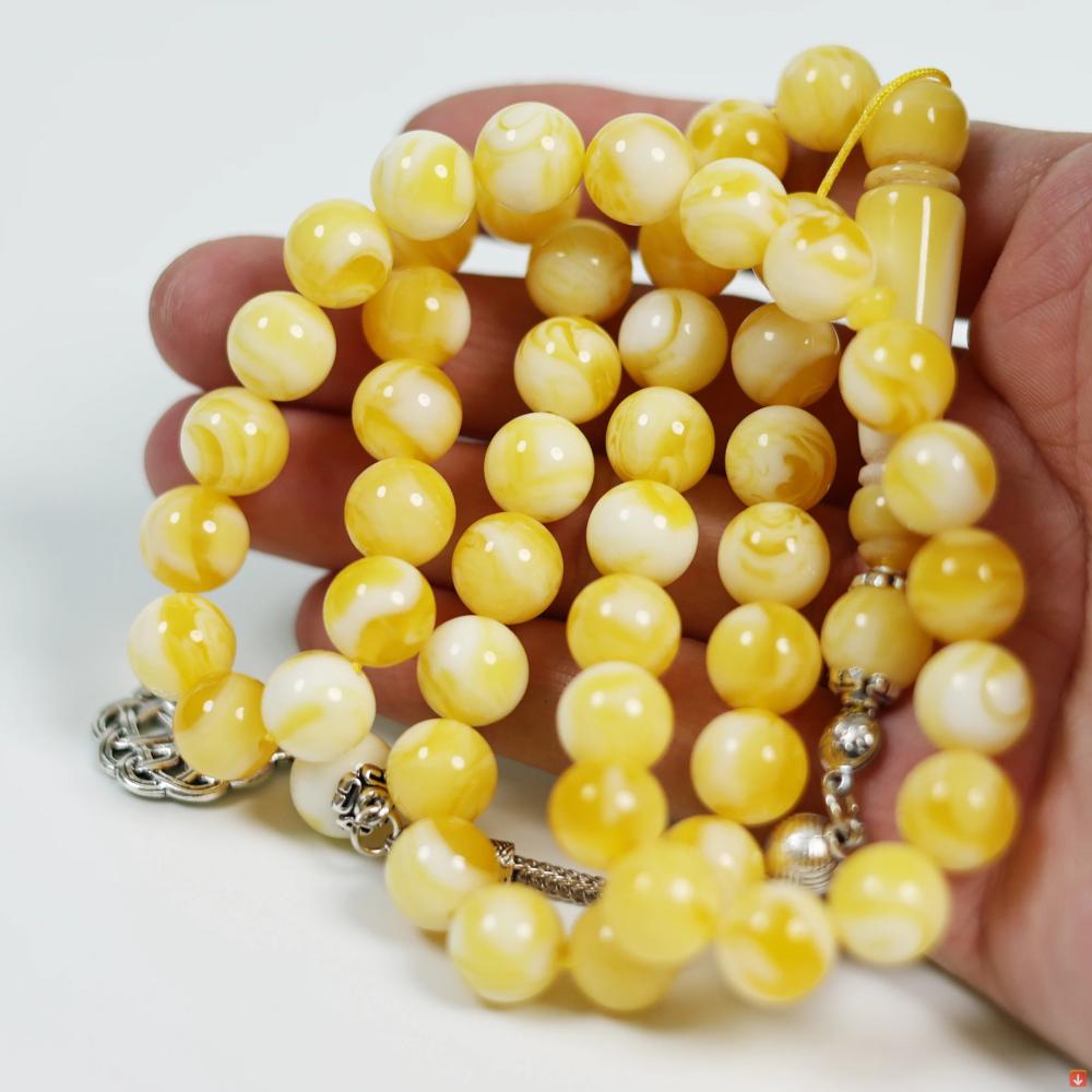 مسبحة  نمط الراتنج تسبيح مسلم اليدوية مسبحة 10 مللي متر 33