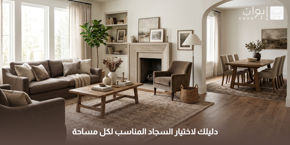 دليلك لاختيار السجاد المناسب لكل مساحة