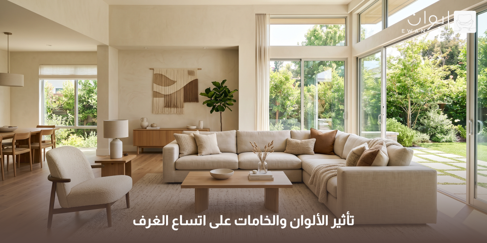 تأثير الألوان والخامات على اتساع الغرف