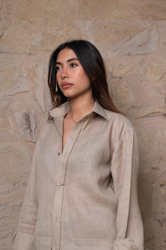 Beige Linen Shirt