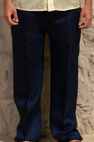 Navy Linen Pants