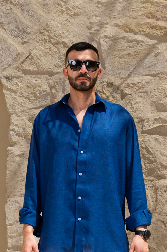 Blue Linen Shirt