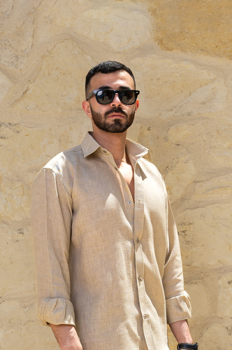 Beige Linen Shirt