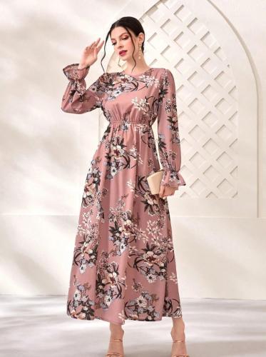 فستان بطباعة الأزهار