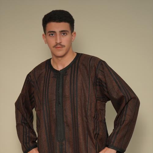 قفطان الأصالة تطريز ملكي - بني