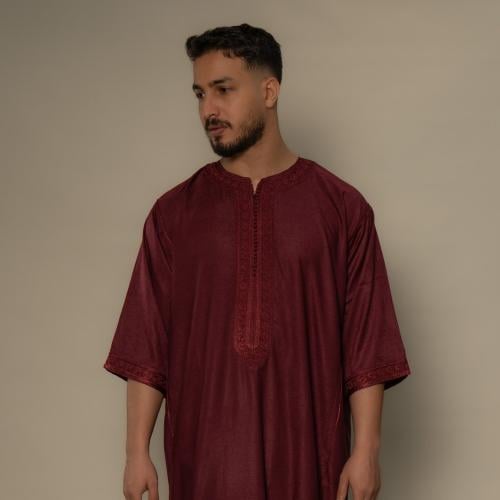 قفطان صيفي -احمر غامق