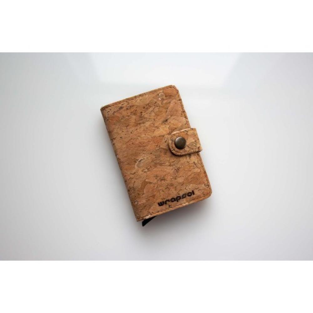 محفظة ذكية بآلية سحب بطاقات – جلد بيج أنيق