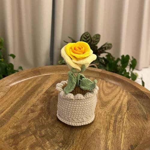 Yellow Crochet Flowers