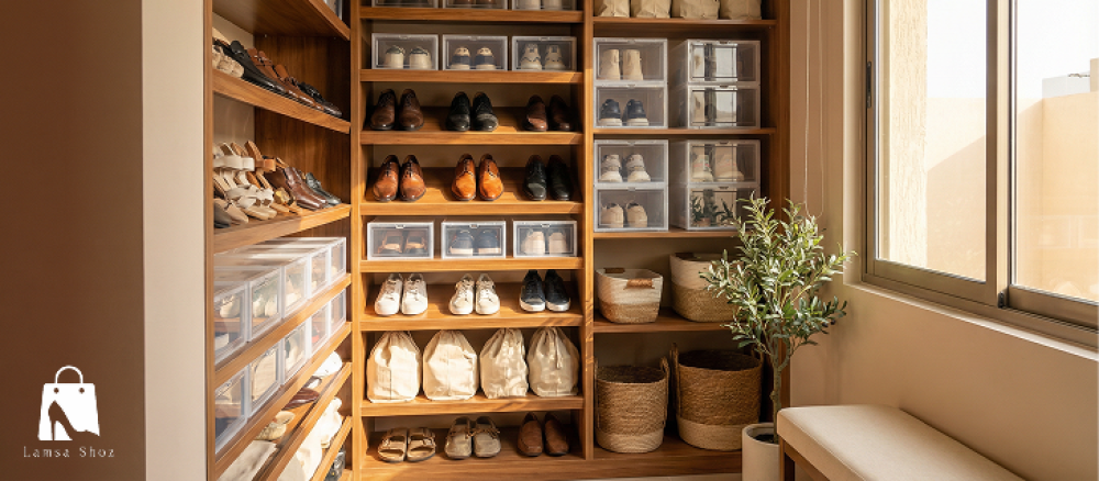 طريقة تخزين الاحذية