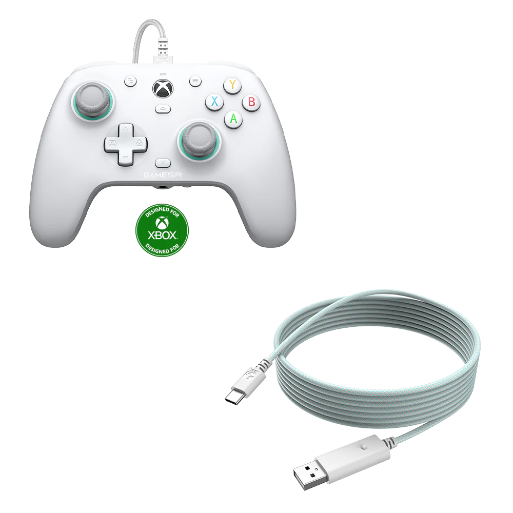 كنترولر GameSir G7 SE سلكي – أبيض | متوافق مع Xbox وPC